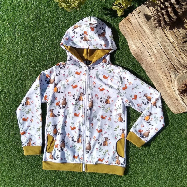 Sudadera de algodón orgánico Mapaches