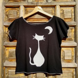 Camiseta ecológica mujer Gato