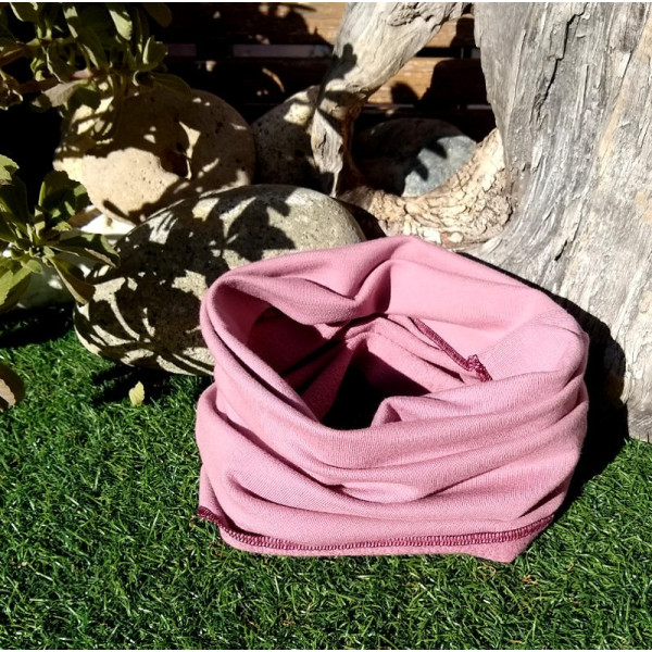 Cuello simple de algodón orgánico Malva